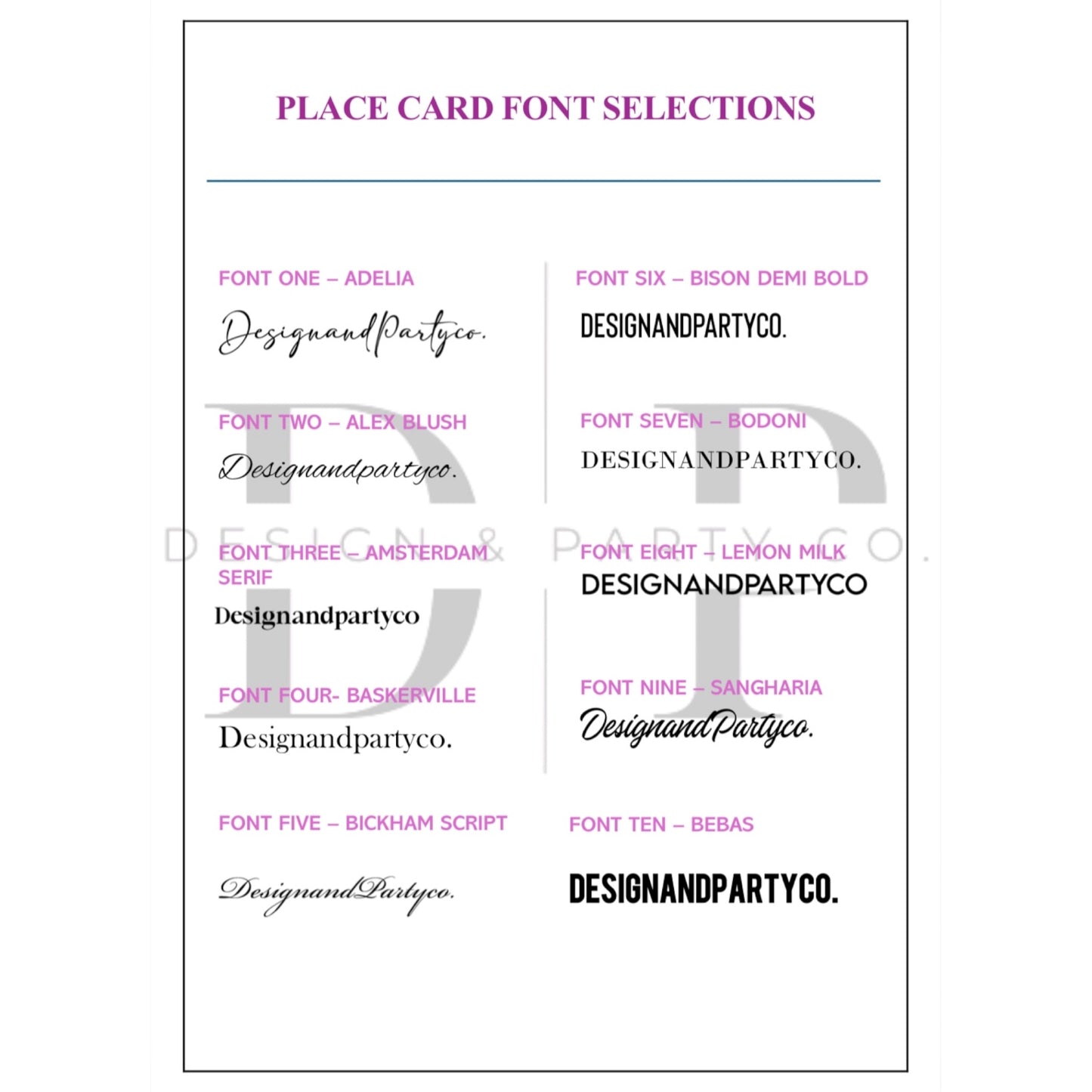 Personalised Acrylic Names | Placecards | Custom Wedding & Event Table Names