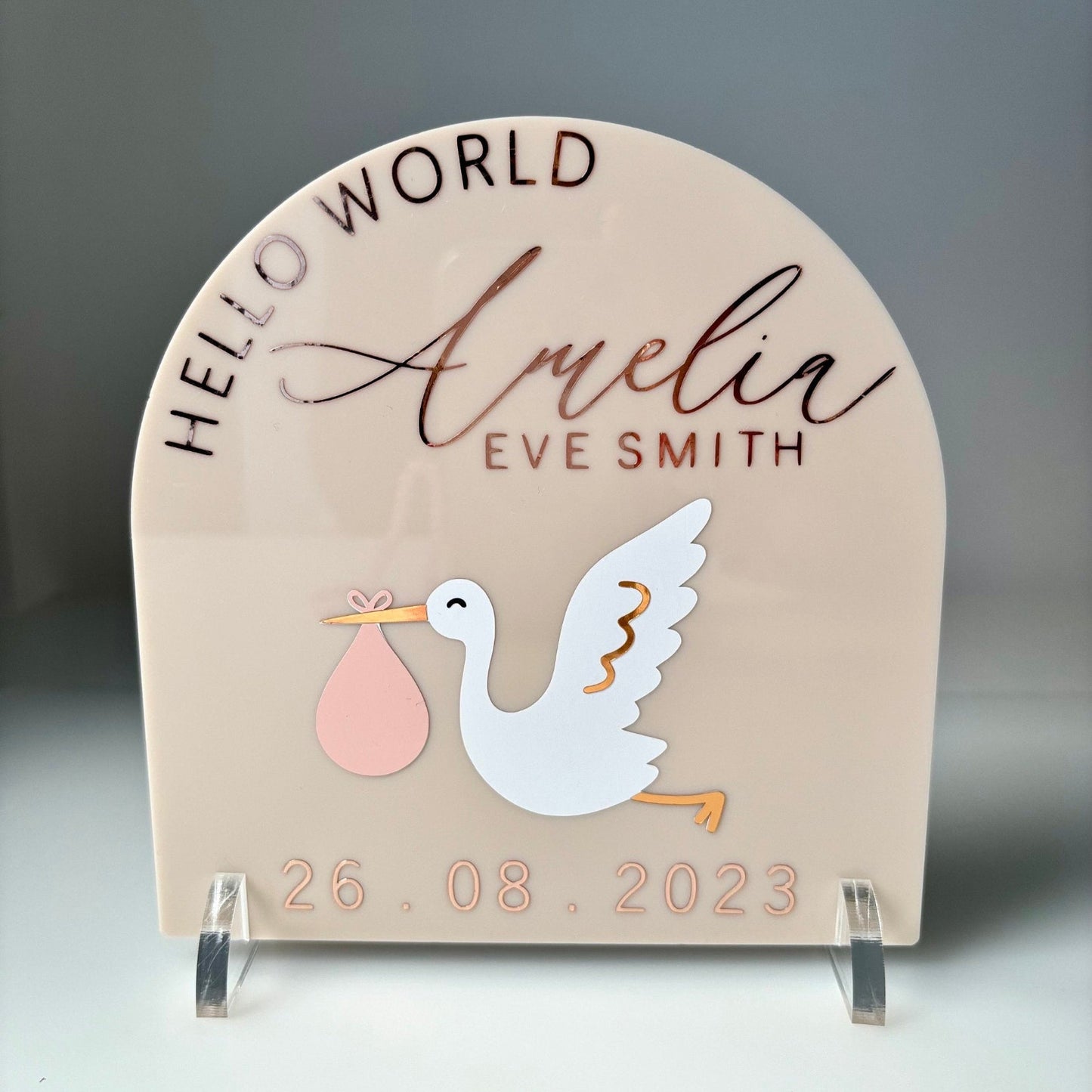Baby Announcement Sign ~ Stork