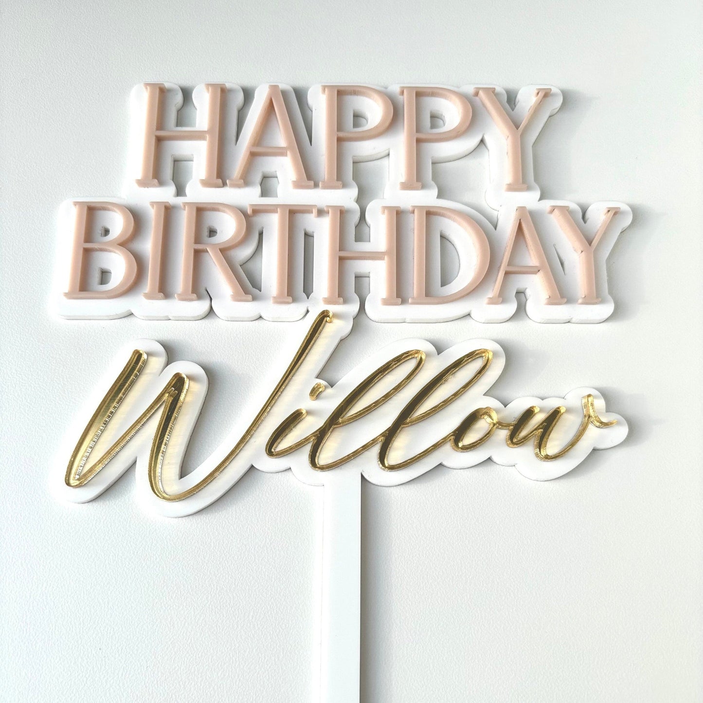 Personalised Happy Birthday Cake Topper