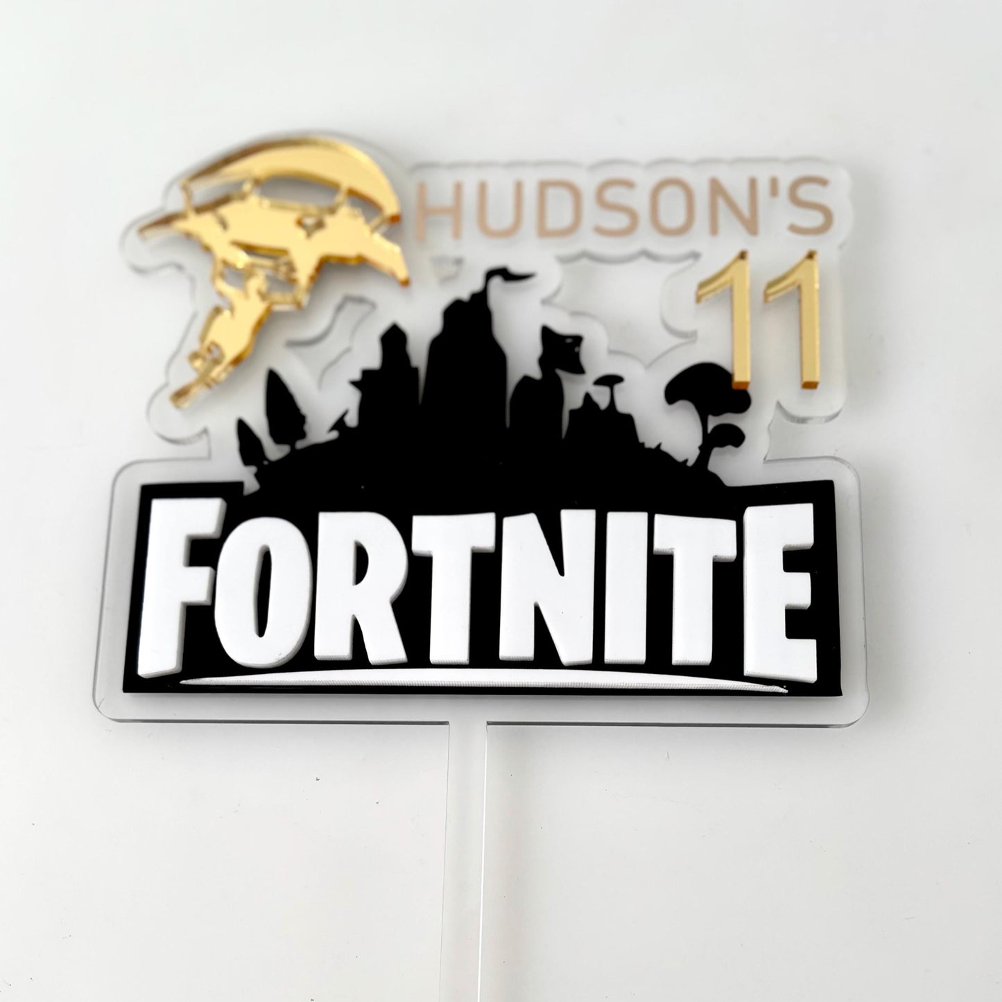 Gaming Acrylic Cake Topper - Fortnite Inspired