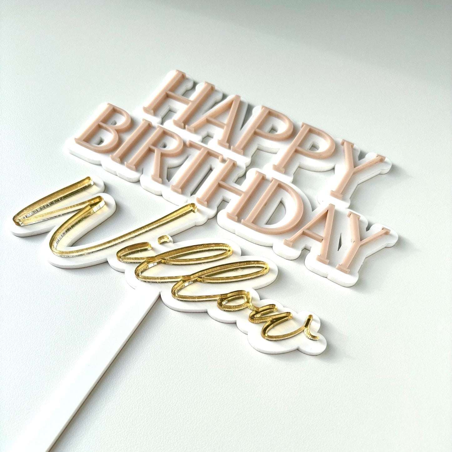 Personalised Happy Birthday Cake Topper
