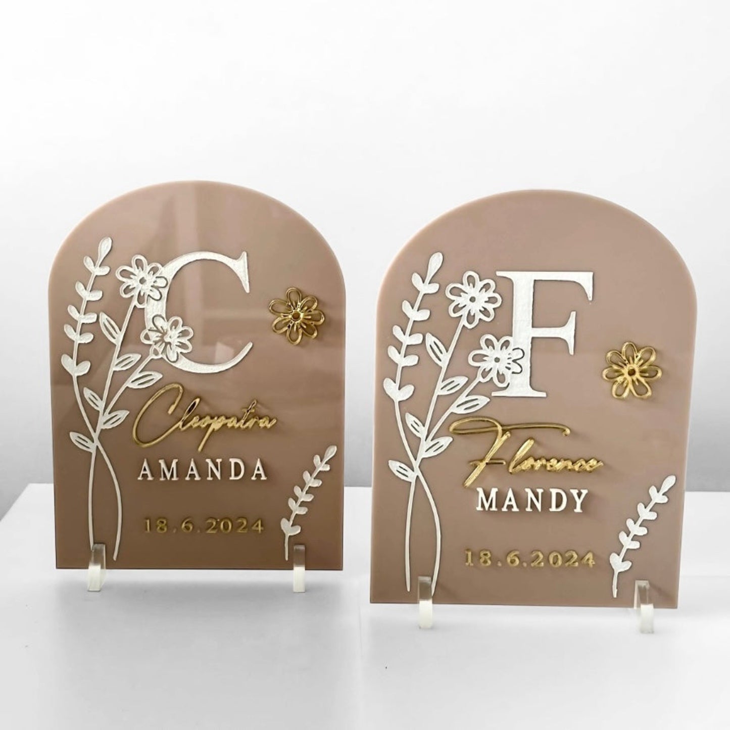 Baby Announcement Sign ~ Floral