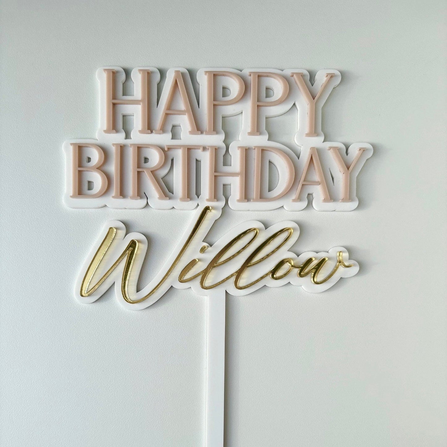 Personalised Happy Birthday Cake Topper