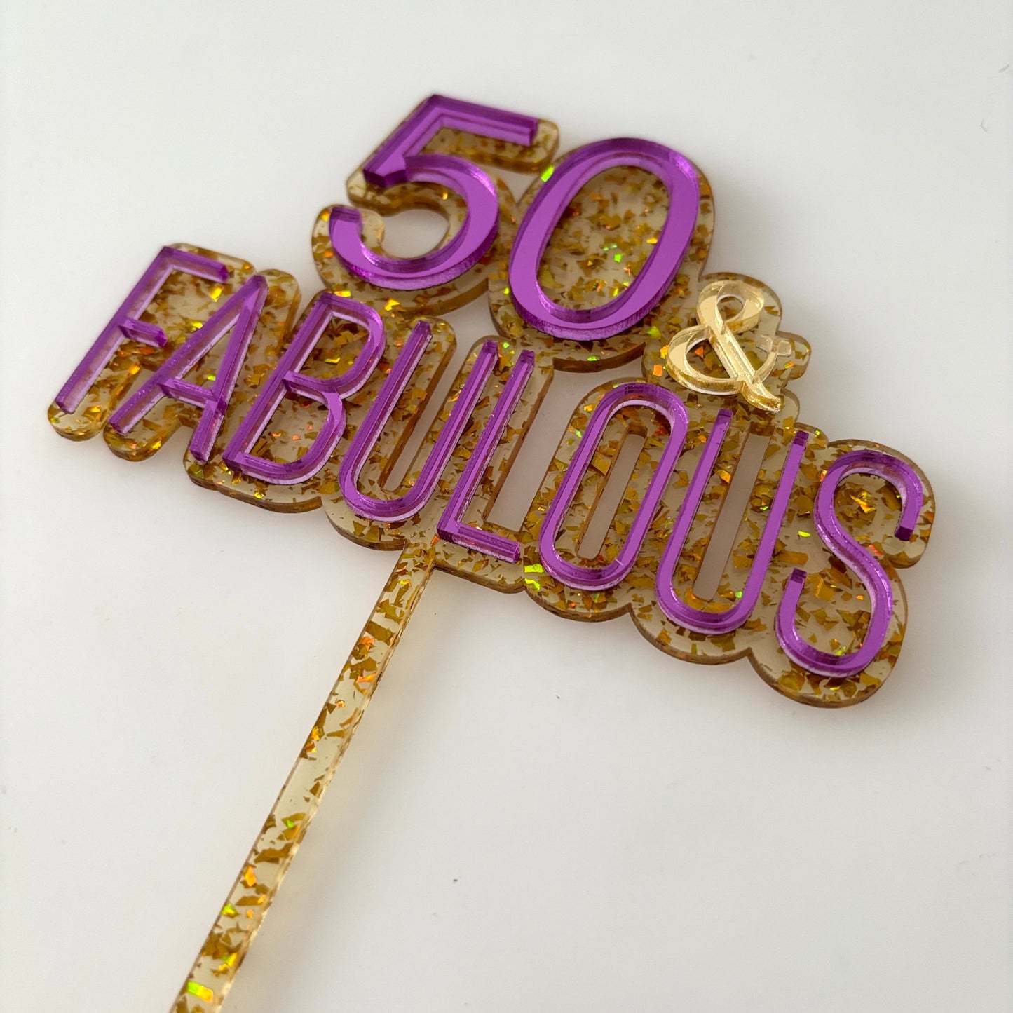 '50 & Fabulous' Cake Topper
