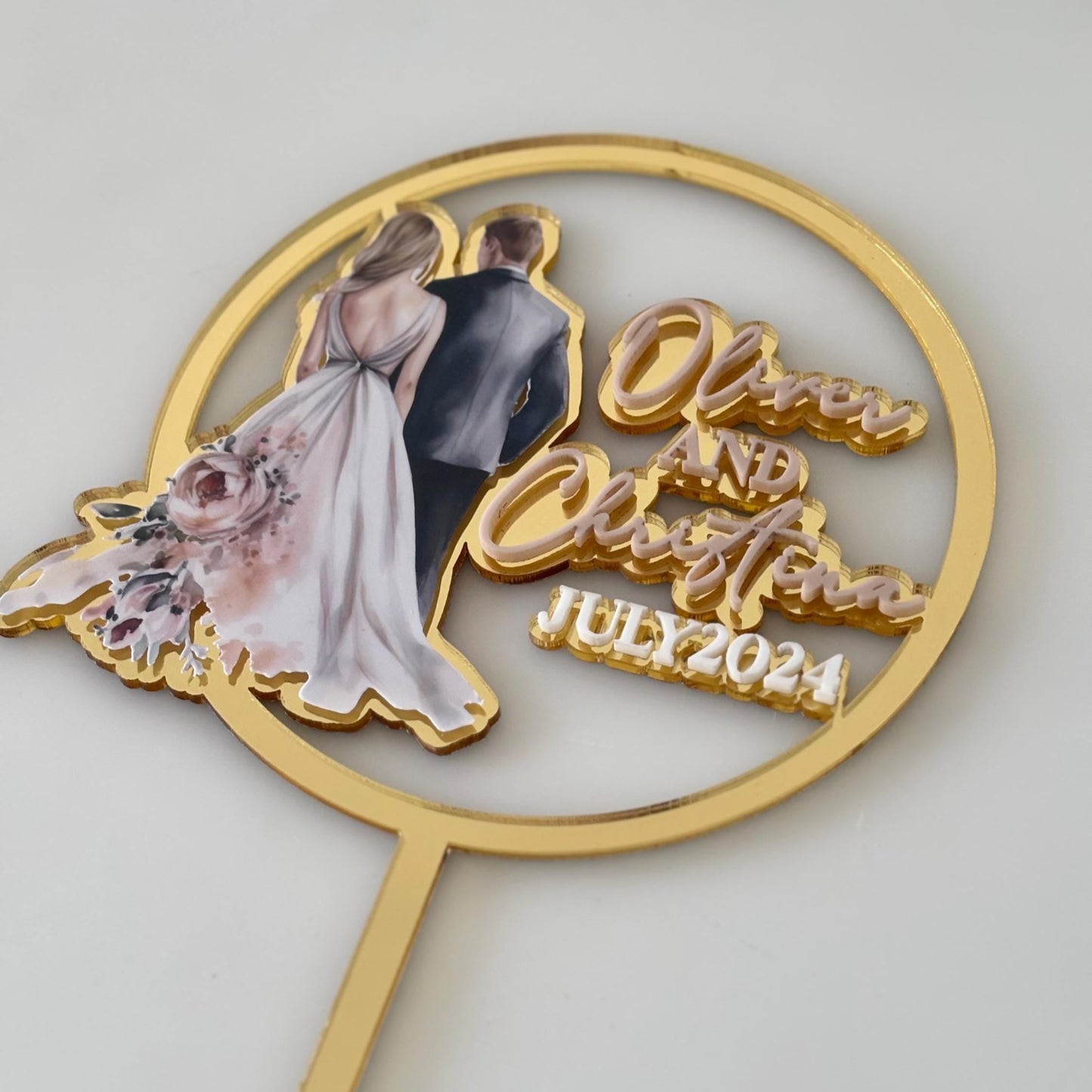 Bride & Groom Wedding Topper
