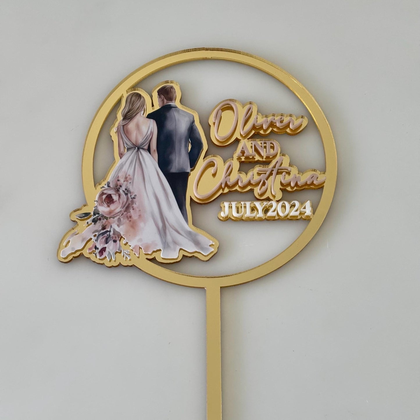 Bride & Groom Wedding Topper