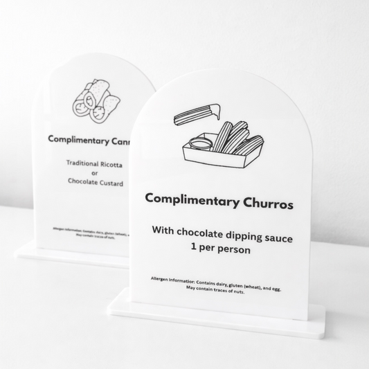 A5 Custom Acrylic Sign | Event, Wedding & Business Signage ~ Various Shapes