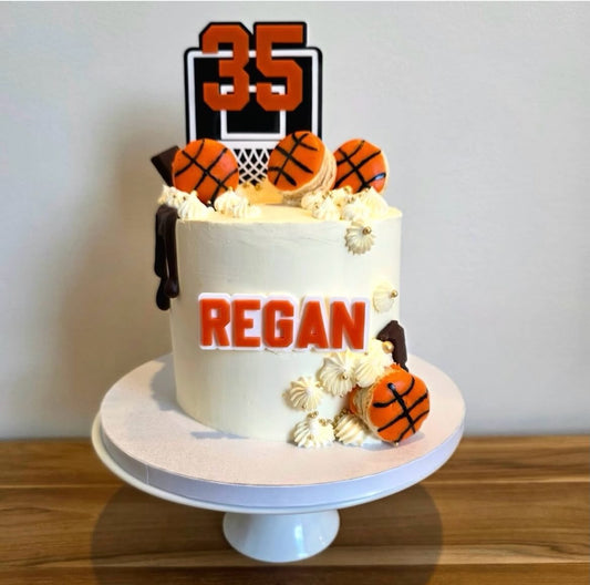 Basketball Cake Topper Set – Cake Decorations for Basketball Fans