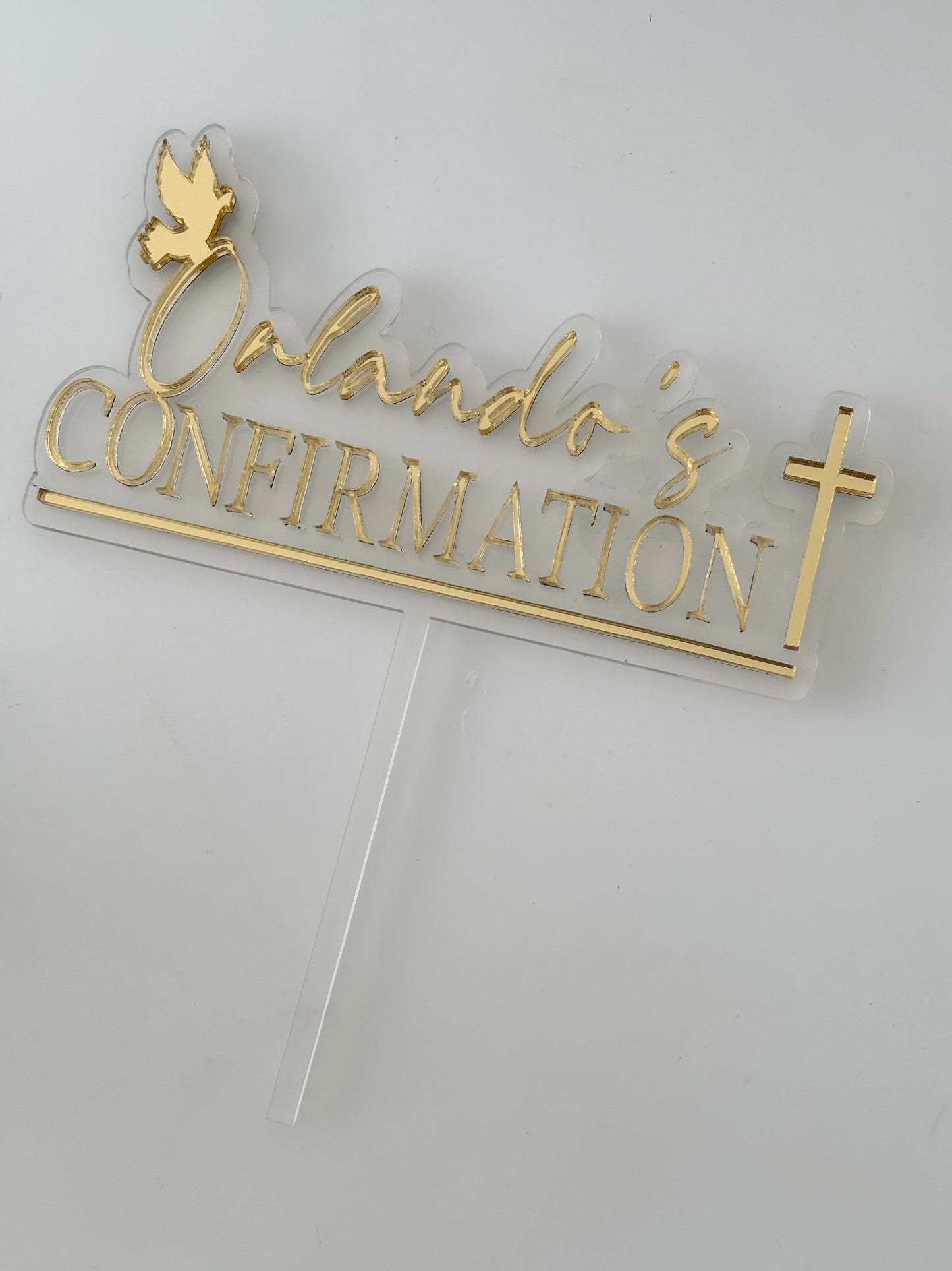 Personalised Confirmation Cake Topper