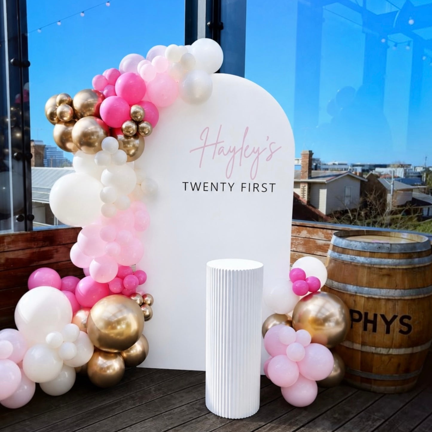 Event Signage Hire Geelong | Arch Signs, Balloons & Plinth Hire