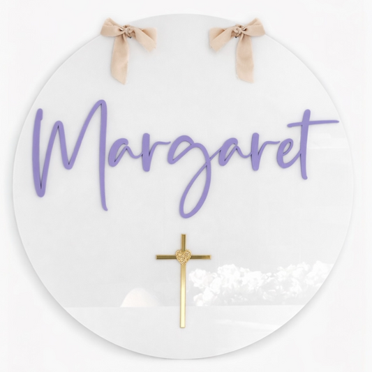 60cm Custom Round Acrylic Sign | Personalised Welcome Sign