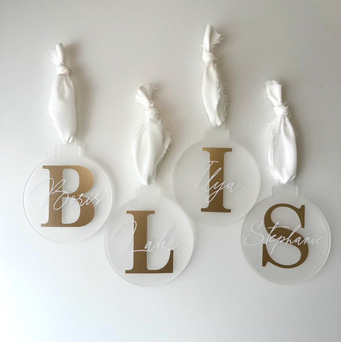 Personalised Christmas Frosted Bauble – Custom Acrylic Ornament