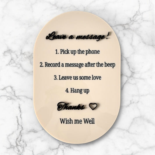 Oval Acrylic Sign - A4 & A3