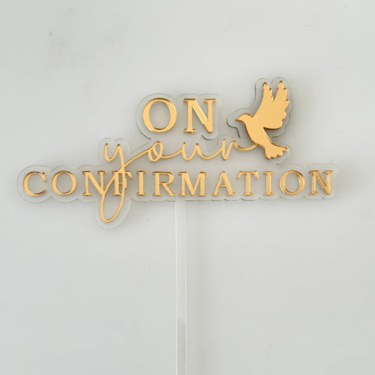 On Your Confirmation Cake Topper ~ with Dove
