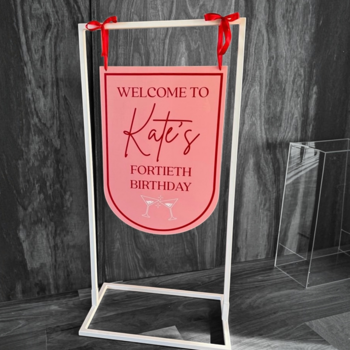 A1 Arch Acrylic Event Signage | Personalised Wedding & Party Signs