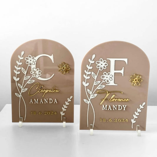 Baby Announcement Sign ~ Floral