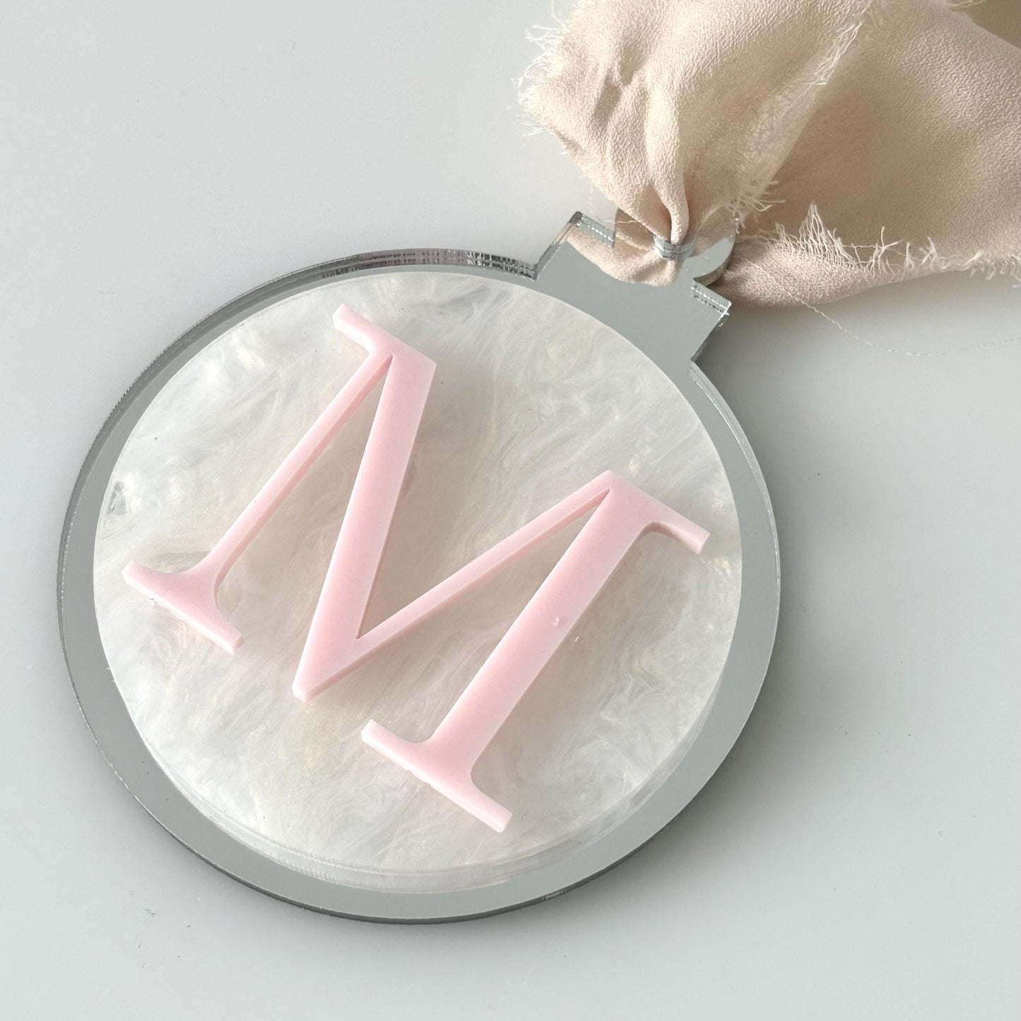 Personalised Christmas Bauble – Initial & Marble