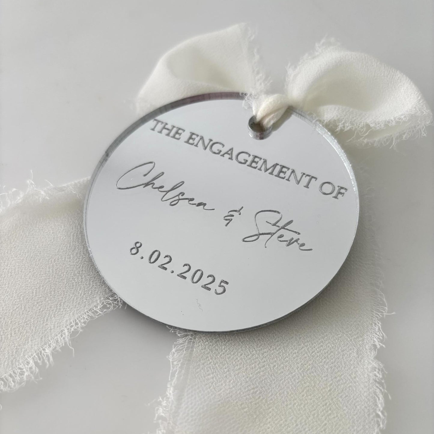 Personalised Round Acrylic Thank You Tags