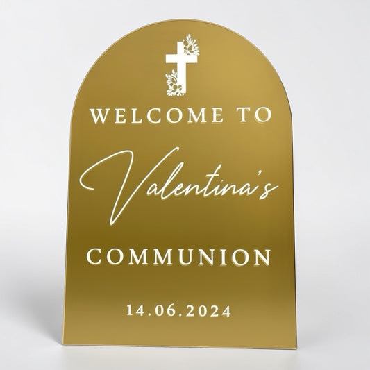 A2 Arch Acrylic Welcome Sign | Personalised Event Sign