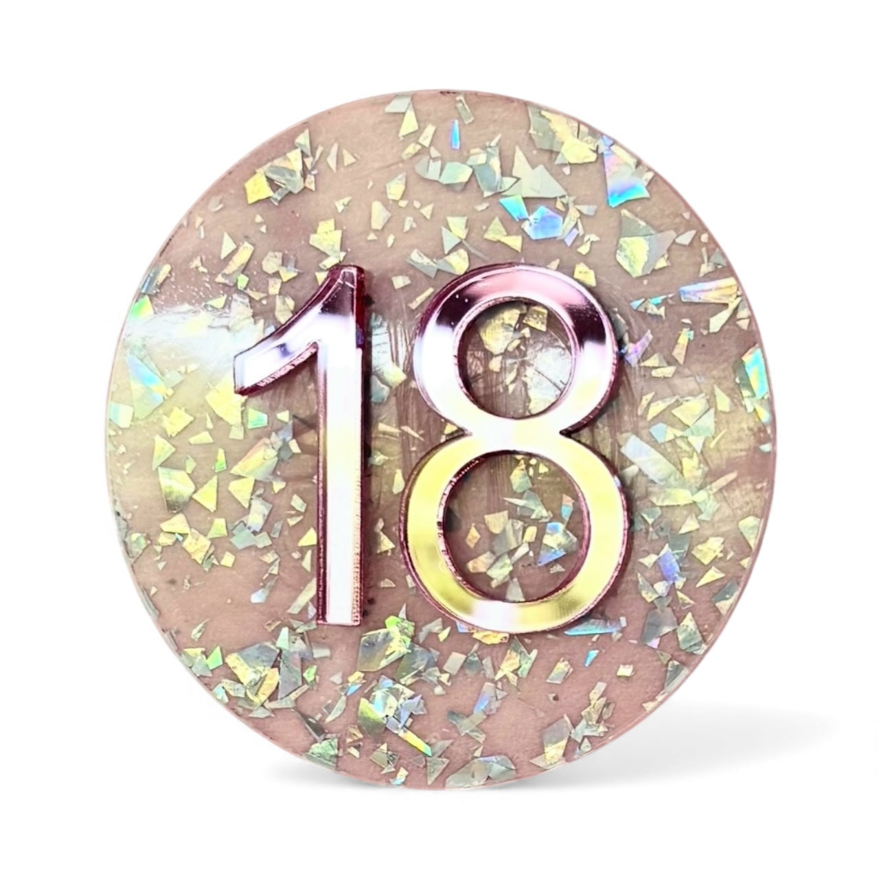 Acrylic Numbers for Santa Countdown Signs – Mirrored Gold, Silver & Pink