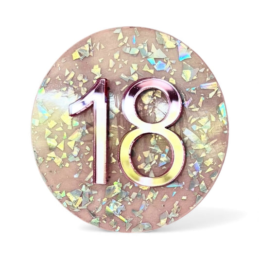 Acrylic Numbers for Santa Countdown Signs – Mirrored Gold, Silver & Pink