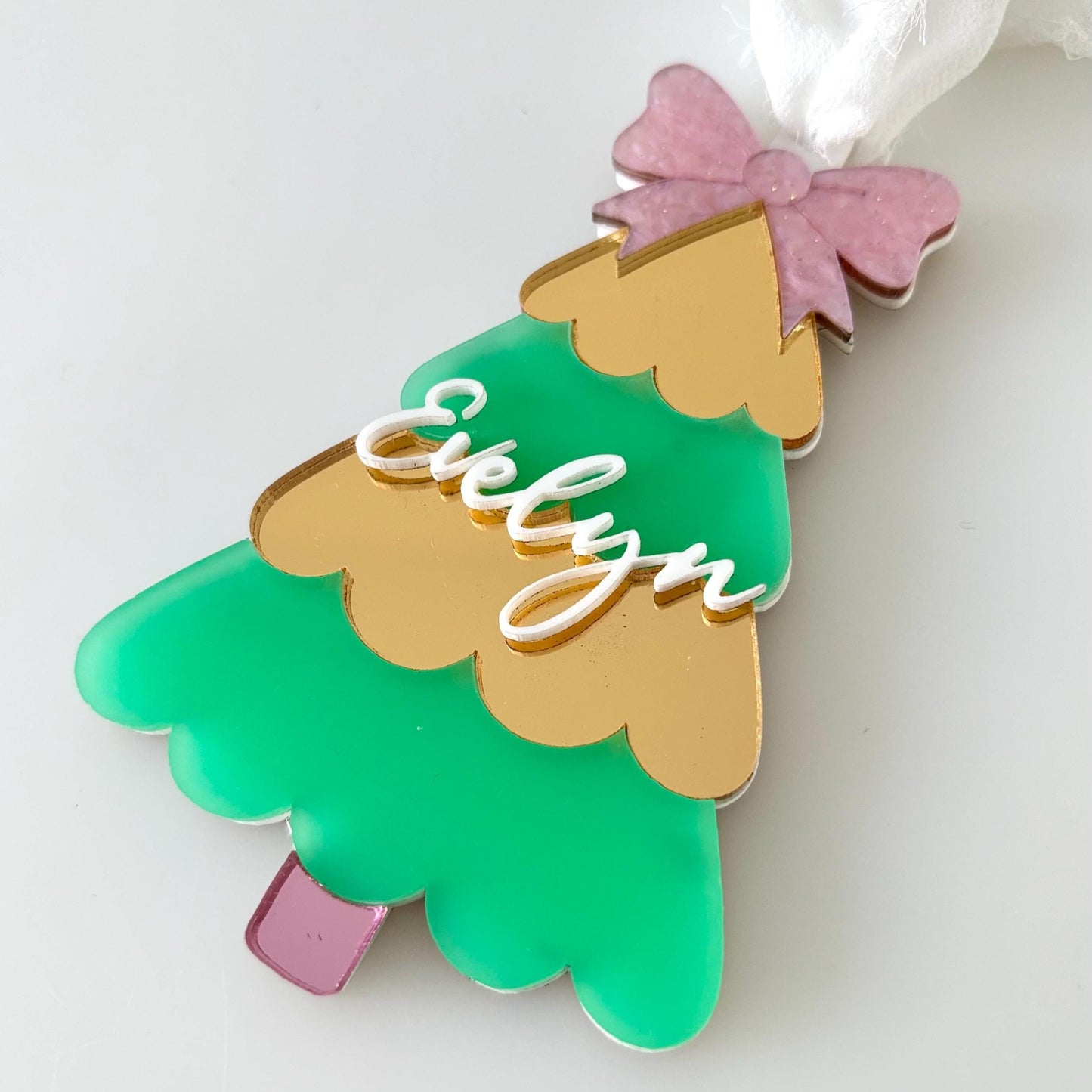 Personalised Christmas Tree Ornament – Luxe Acrylic Decoration