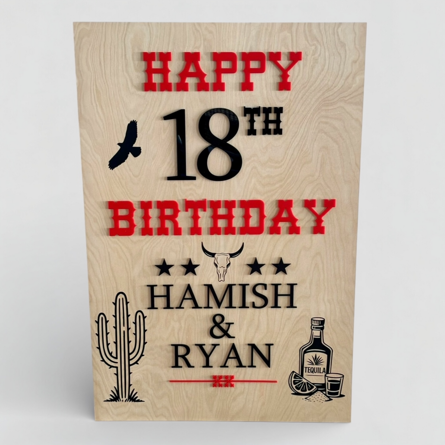 A1 Rectangle Acrylic Event Signage | Personalised Wedding & Party Signs