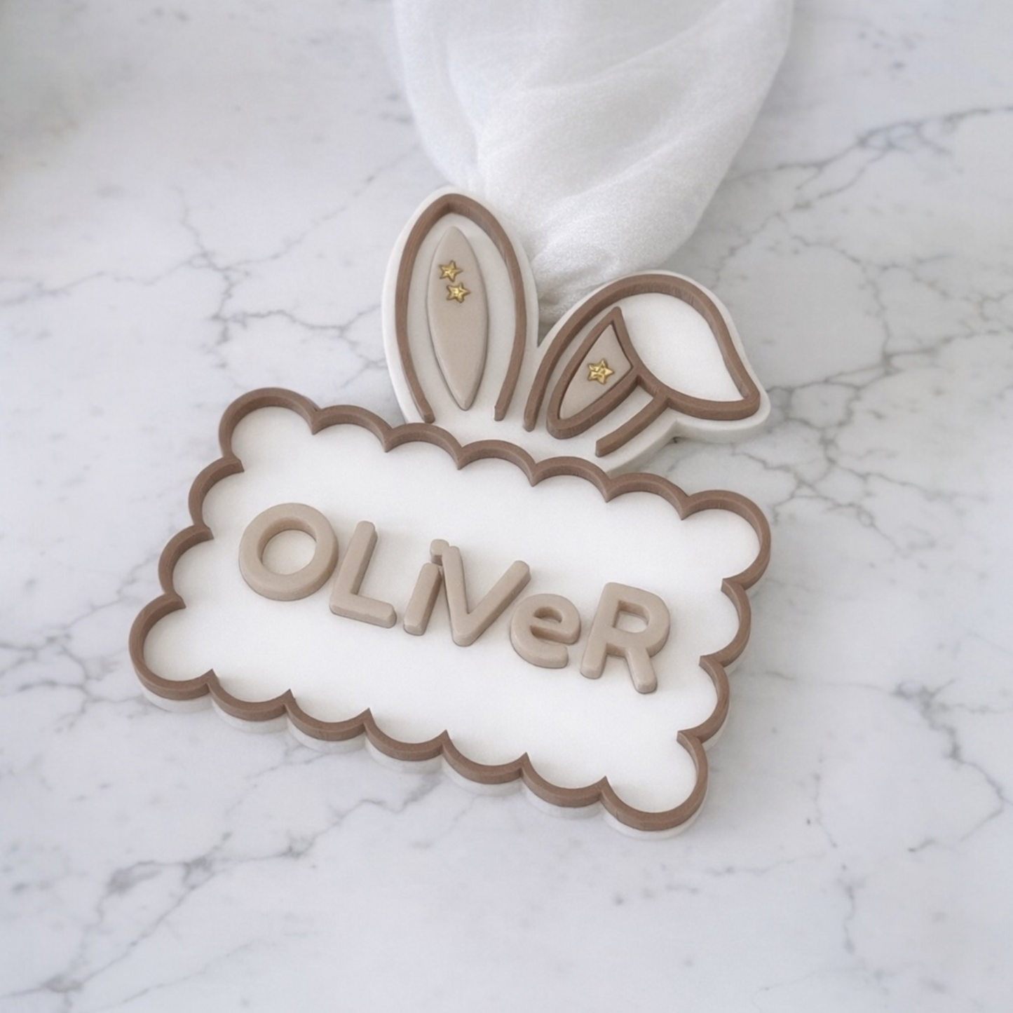 Personalised Easter Bunny Name Tags | Custom Acrylic Easter Basket Tags