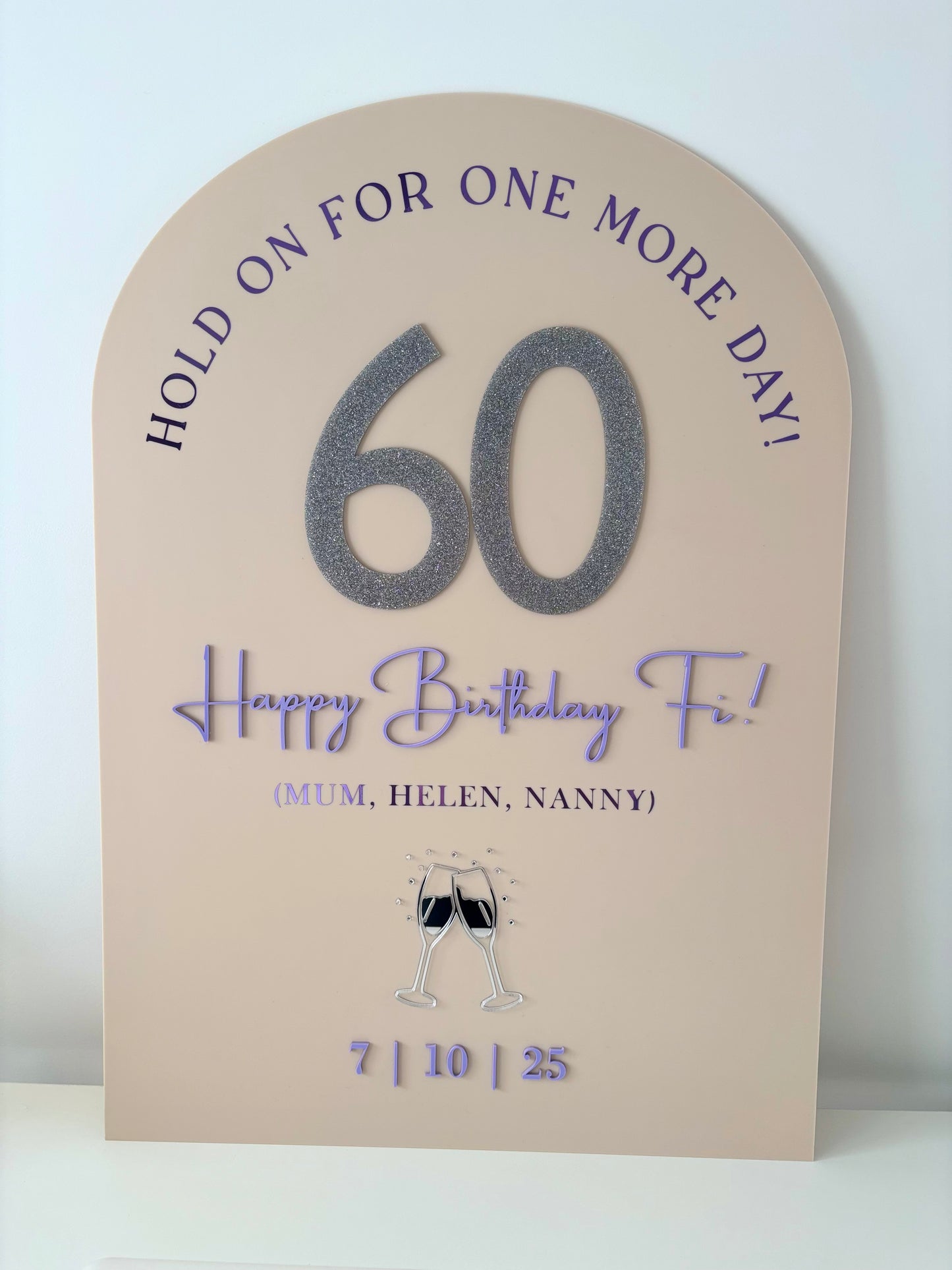 A1 Arch Acrylic Event Signage | Personalised Wedding & Party Signs