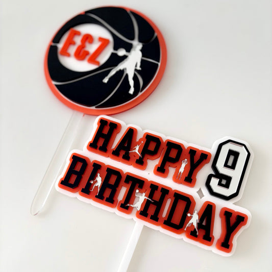 Baketball Cake Topper Set