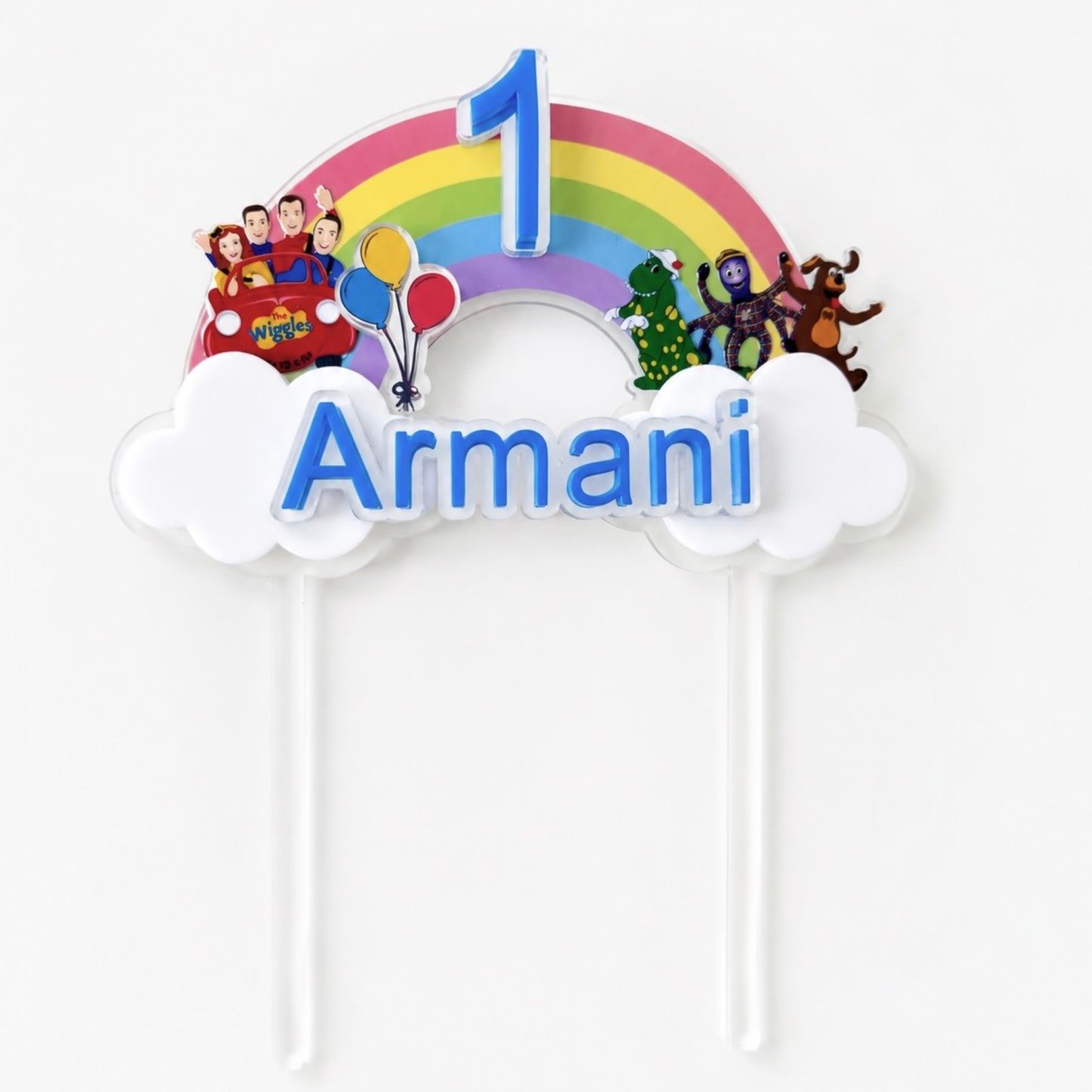 Wiggles Custom Cake Topper | Personalised with Name & Age