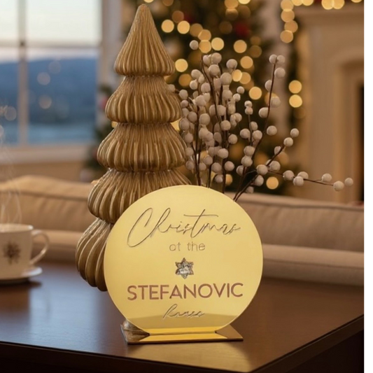 Personalised Christmas Sign – “Christmas with the [Surname]”