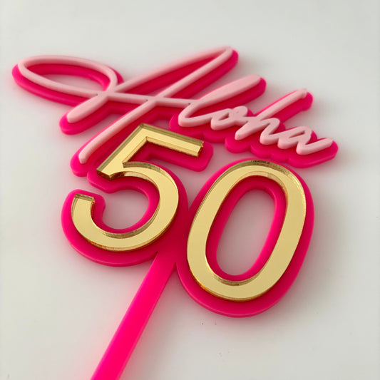 Personalised ‘Name & Age’ Birthday Topper
