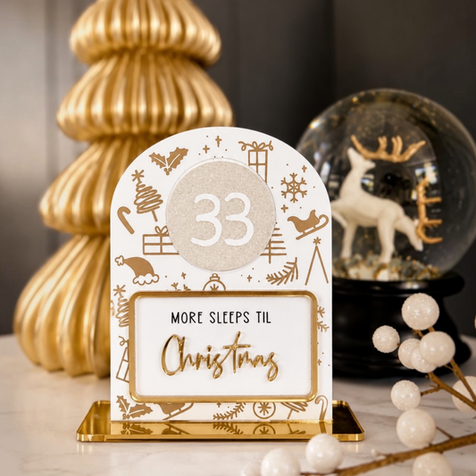 Christmas Countdown Sign – Santa Arrival Tracker ~ Various Colours