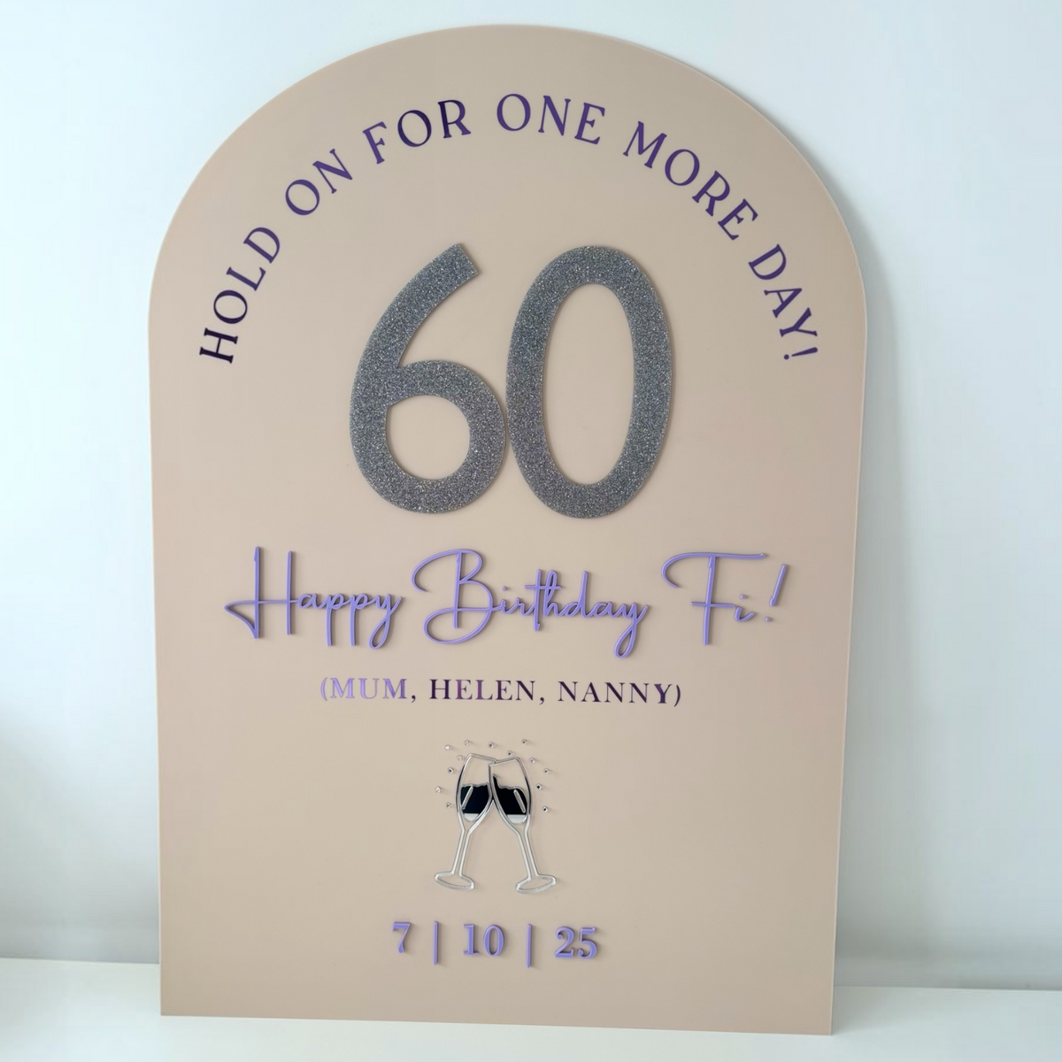 A1 Arch Acrylic Event Signage | Personalised Wedding & Party Signs