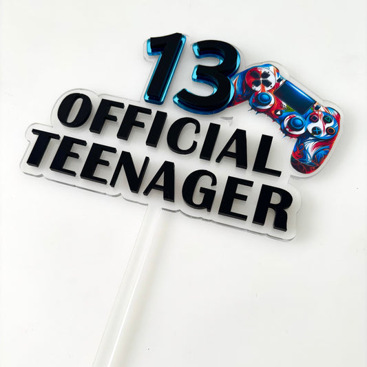 Personalised Official Teenager Gaming Controller Cake Topper