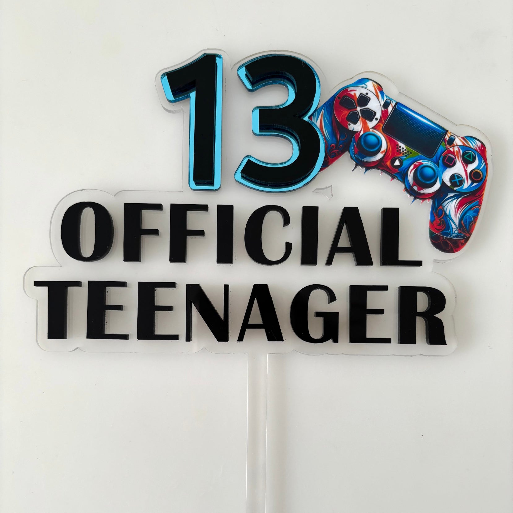 Personalised Official Teenager Gaming Controller Cake Topper