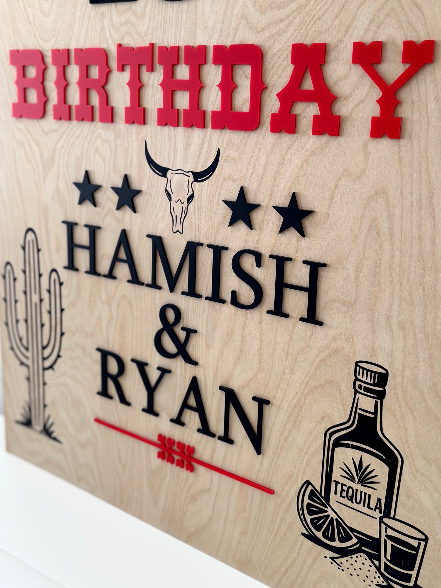A1 Rectangle Acrylic Event Signage | Personalised Wedding & Party Signs