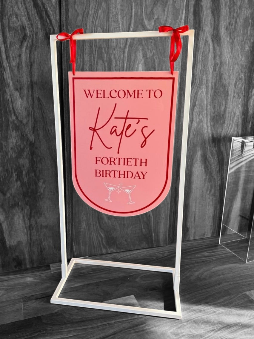 A1 Arch Acrylic Event Signage | Personalised Wedding & Party Signs