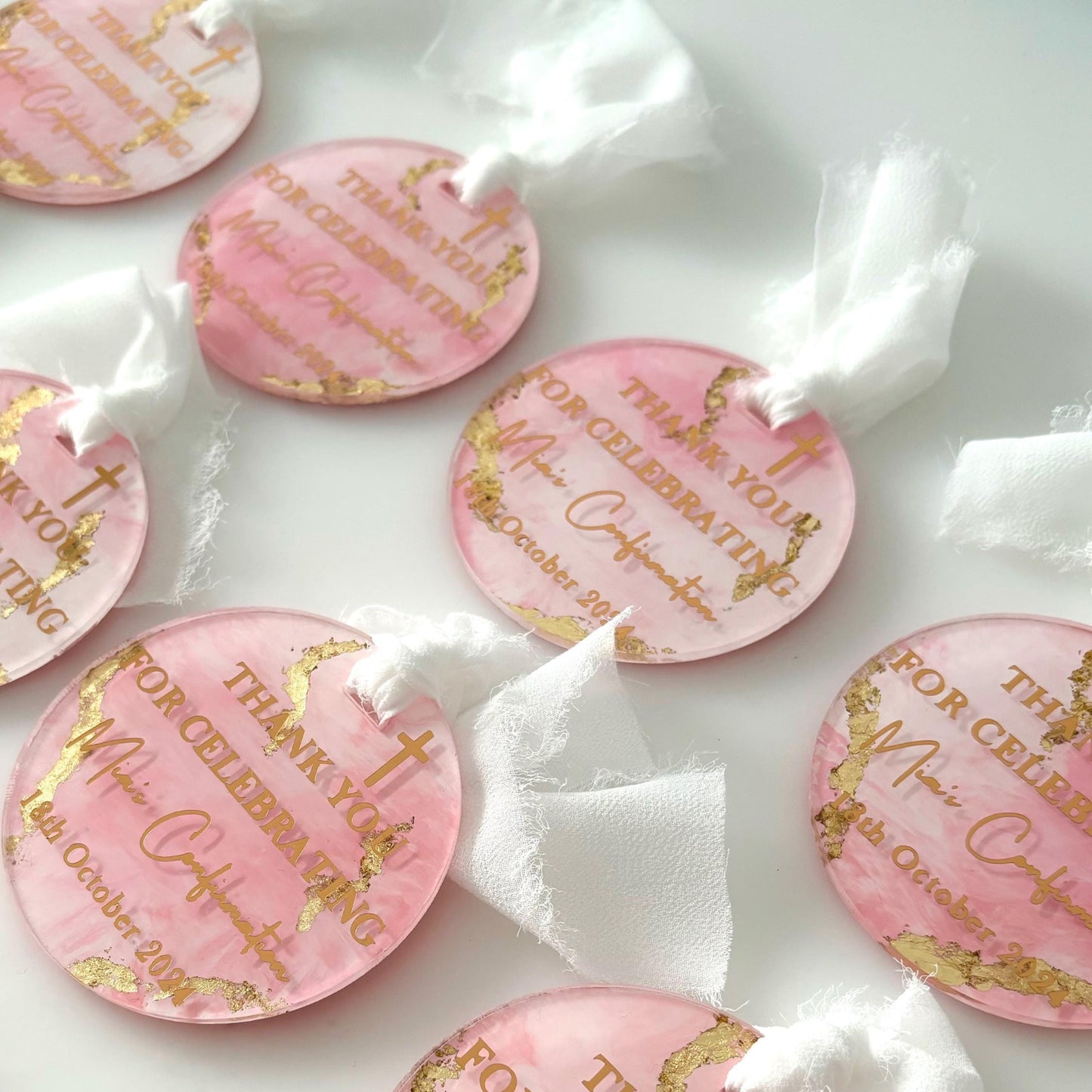 Custom Thankyou Tags ~ Marbled